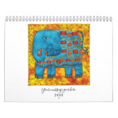 Gedessineerde dieren waterverf kunst kalender (Hoes)