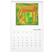 Gedessineerde dieren waterverf kunst kalender (Jan 2027)