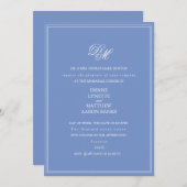 Gedestemde bruiloft in Cornflower Blue Kaart (Voorkant / Achterkant)