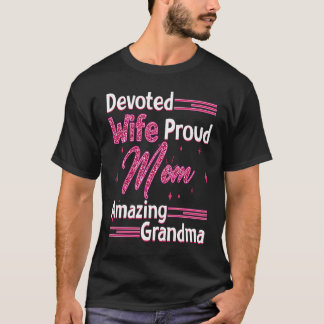 Gedestemde vrouw Proud mama Amazing oma Mama Nana  T-shirt
