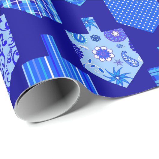 Gedestilleerd blauw cadeaupapier (Rol Hoek)