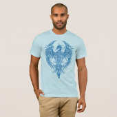 Gedestilleerd blauw stammenPhoenix T-shirt (Voorkant volledig)