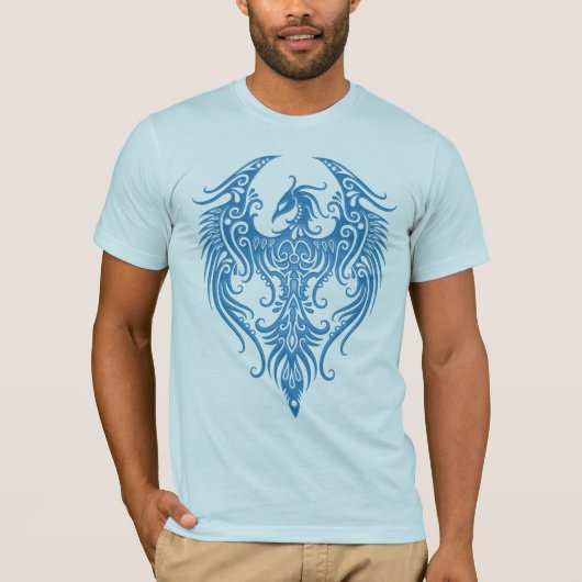 Gedestilleerd blauw stammenPhoenix T-shirt (Voorkant)