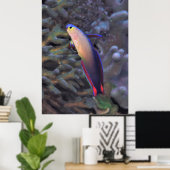 Gedestilleerd kunstvisportret poster (Thuiskantoor)