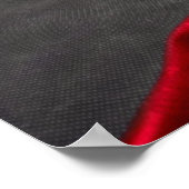 Gedestilleerd masker voor maskerade op rode fluwel poster (Hoek)