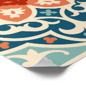 Gedestilleerde gedopte zeskantige keramische tegel poster (Hoek)