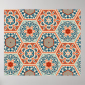 Gedestilleerde gedopte zeskantige keramische tegel poster (Voorkant)