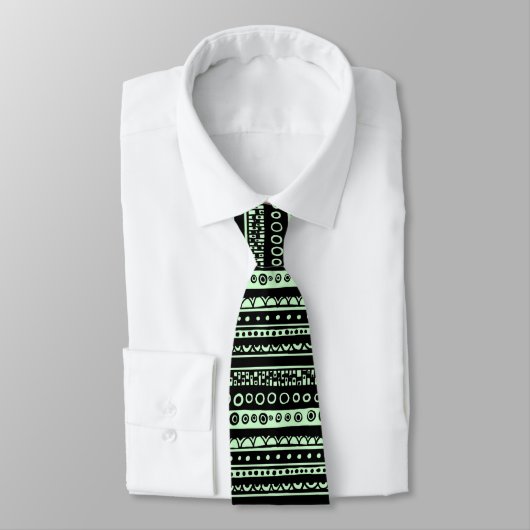 Gedestilleerde strips - Bleek Mint Green - Lrg pat Stropdas (Gebonden)