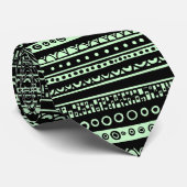 Gedestilleerde strips - Bleek Mint Green - Lrg pat Stropdas (Opgerold)