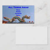 Gedestilleerde tempelrog met dragons visitekaartje (Voorkant / Achterkant)