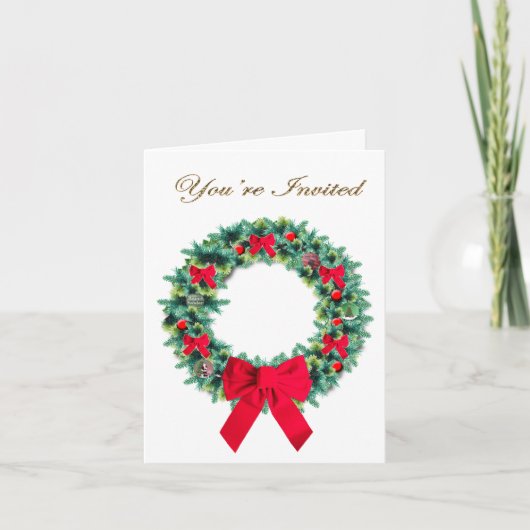 Gedestilleerde Wreath Invitation (Voorkant)