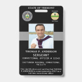 Gedetacheerde Beambte Professioneel Logo Pasfoto I Badge (Voorzijde)