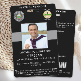 Gedetacheerde Beambte Professioneel Logo Pasfoto I Badge