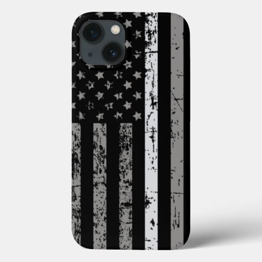 Gedetacheerde Dune Grey Line Amerikaanse Vlag Case-Mate iPhone Case (Achterkant)