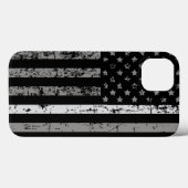 Gedetacheerde Dune Grey Line Amerikaanse Vlag Case-Mate iPhone Case (Achterkant (horizontaal))