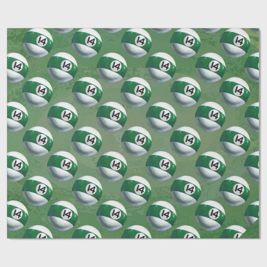 Gedetailleerd 14-balpatroon cadeaupapier (Vlak)