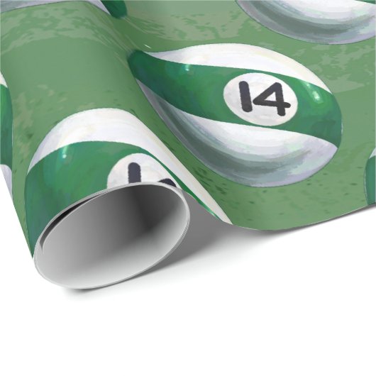 Gedetailleerd 14-balpatroon cadeaupapier (Rol Hoek)