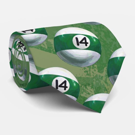 Gedetailleerd 14-balpatroon stropdas (Opgerold)