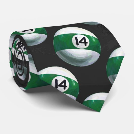 Gedetailleerd 14-balpatroon stropdas (Opgerold)