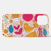 Gedetailleerd bloemenpatroonontwerp Case-Mate iPhone case (Achterkant (horizontaal))