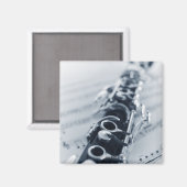 Gedetailleerd Clarinet Magneet (Voorkant / Achterkant)