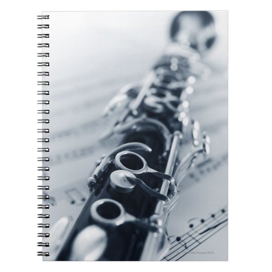 Gedetailleerd Clarinet Notitieboek (Voorkant)