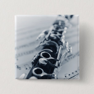 Gedetailleerd Clarinet Vierkante Button 5,1 Cm