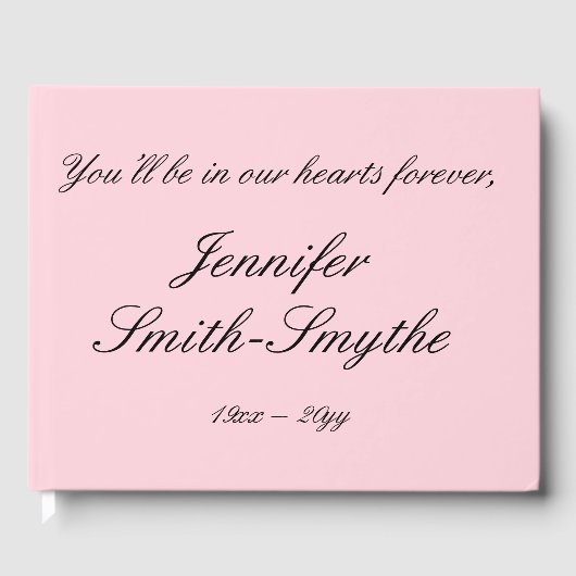 Gedetailleerd en elegant condoleanceboek gastenboek (Voorkant)