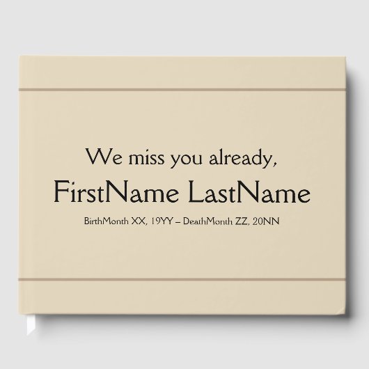 Gedetailleerd en gepersonaliseerd handboek voor be gastenboek (Voorkant)