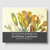 Gedetailleerd en respectabel handboek Wake Service Gastenboek (Voorkant)