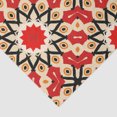 Gedetailleerd etnisch rood Arabesque geometrisch p Tissuepapier (Detail)