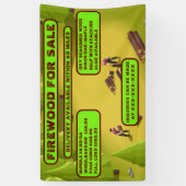 Gedetailleerd Firewood aanpassen voor verkoopactiv Spandoek (Verticaal)
