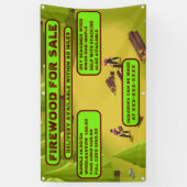 Gedetailleerd Firewood aanpassen voor verkoopactiv Spandoek (Verticaal)