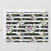 Gedetailleerd Floral Striped Patroon - Sla de datu Save The Date (Achterkant)