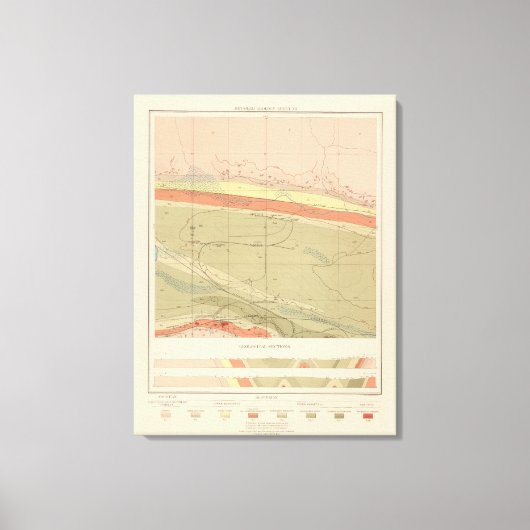 Gedetailleerd Geologisch Datablad XII Canvas Afdruk (Voorkant)