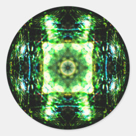 Gedetailleerd glaseffect Mandala Ronde Sticker