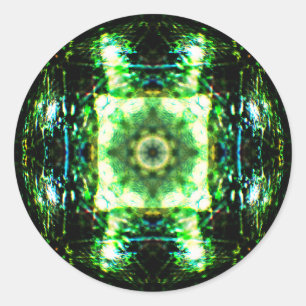 Gedetailleerd glazen effect Mandala Ronde Sticker
