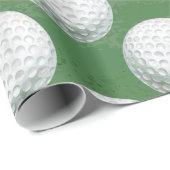 Gedetailleerd Golfbalpatroon Cadeaupapier (Rol Hoek)