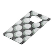 Gedetailleerd Golfbalpatroon Creditkaart Flessenopener (Voorkant Gekanteld)
