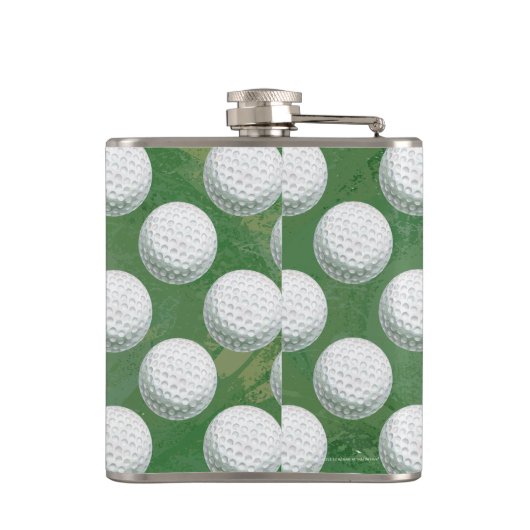 Gedetailleerd Golfbalpatroon Heupfles (Achterkant)