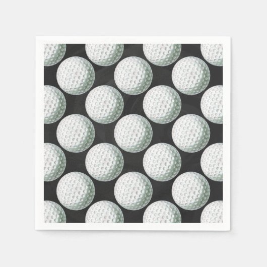 Gedetailleerd Golfbalpatroon Servetten (Voorkant)