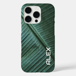Gedetailleerd groen bananenblad – Tropical Botanic iPhone 16 Pro Hoesje
