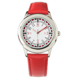 Gedetailleerd horlogegezicht in verschillende kleu horloge