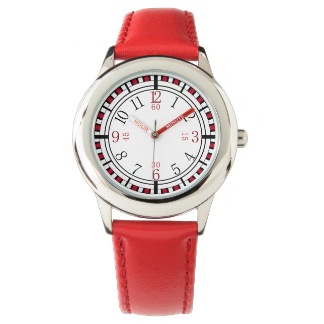 Gedetailleerd horlogegezicht in verschillende kleu horloge (Voorkant)