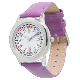 Gedetailleerd horlogegezicht in verschillende kleu horloge