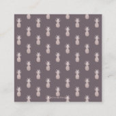 Gedetailleerd in de details van het huwelijk vierkante visitekaartje (Achterkant)