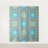 Gedetailleerd kleurrijk etnisch patroon wandkleed (Voorkant)