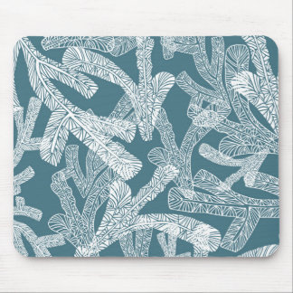 Gedetailleerd koraalpatroon muismat