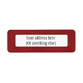 Gedetailleerd Kraft Paper Texture Red Etiket (Voorkant)