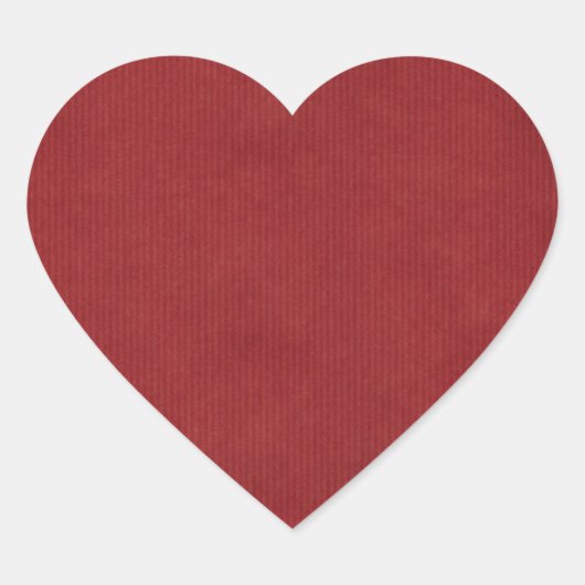 Gedetailleerd Kraft Paper Texture Red Hart Sticker (Voorkant)